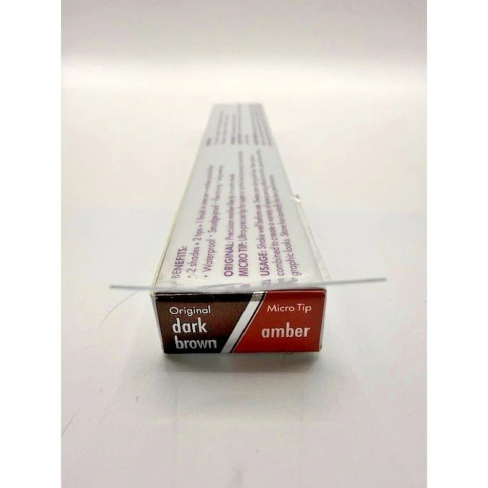 Stila Stay All Day Dual Ended Liquid Eyeliner Dark Brown & Amber Micro Tip NEW